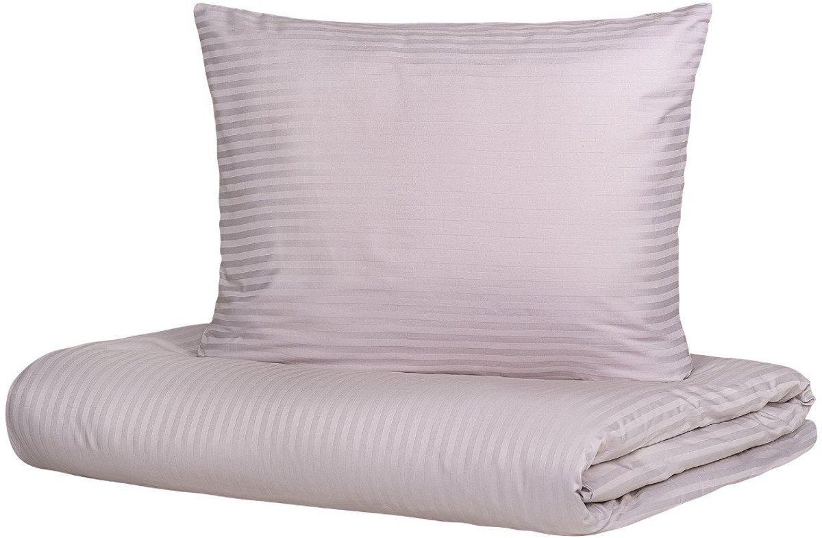 HOMLA - Beddengoedset - Satijn - Grijs - 160 x 200 cm met 2 kussenslopen