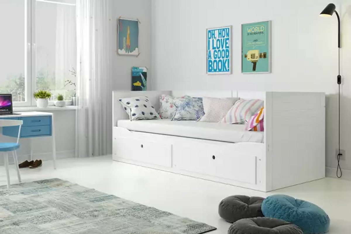 BMS - Jeugdbed - 80x200 cm - Wit - Met Lade