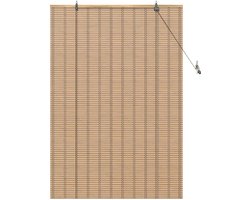 vidaXL - Rolgordijn - Natuurlijk - en - Bruin - 120 - x - 160 - cm - Bamboe