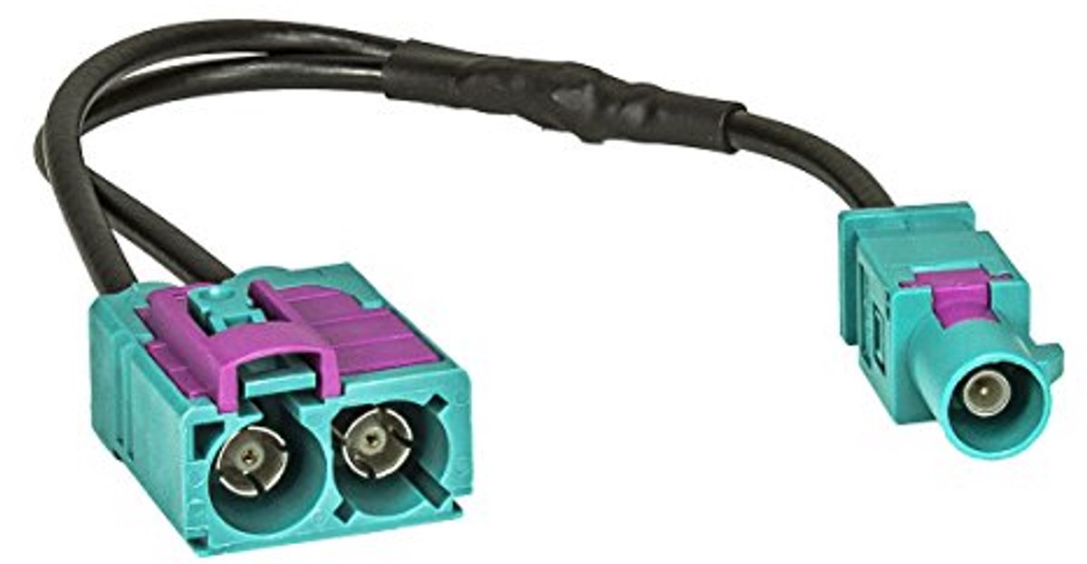 Dubbele Fakra (F) Bus Koppeling Antenne-Adapter naar Fakra (M) Stekker voor Audi, VW, Skoda, Seat, Mercedes