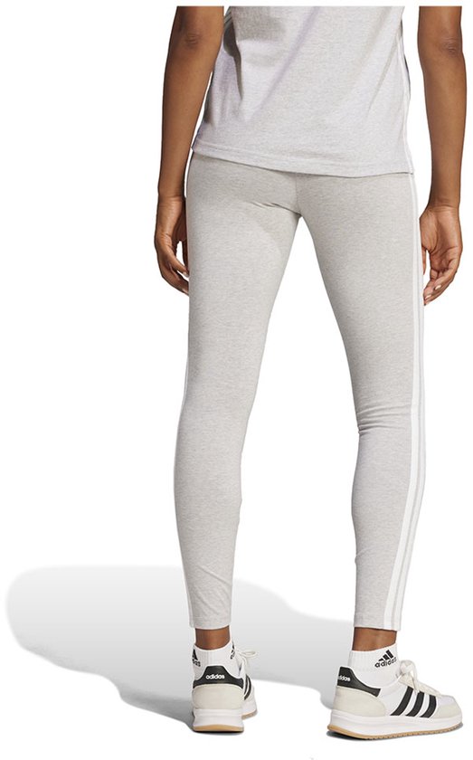 Adidas Sportswear Essentials 3-Stripes Katoenen Legging - Dames - Grijs van Adidas — afbeelding 2