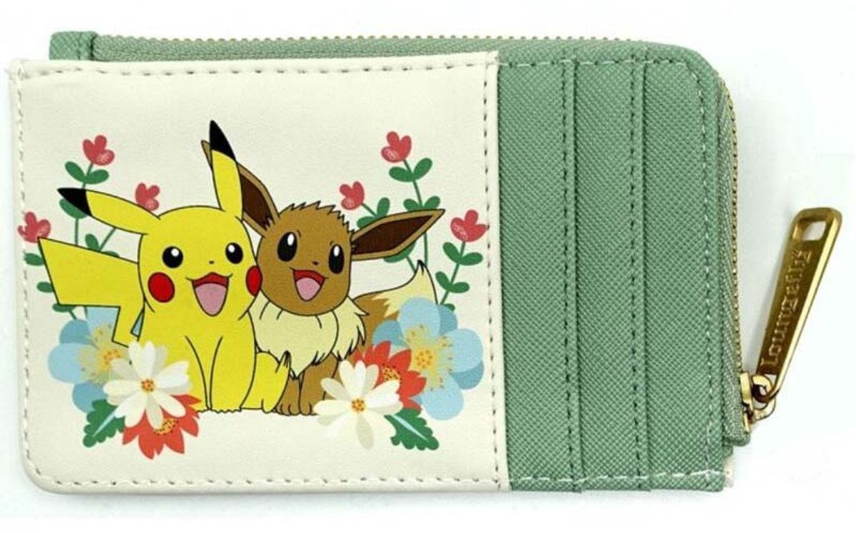 Loungefly Wallet Pokemon Pikachu and Eevee Floral