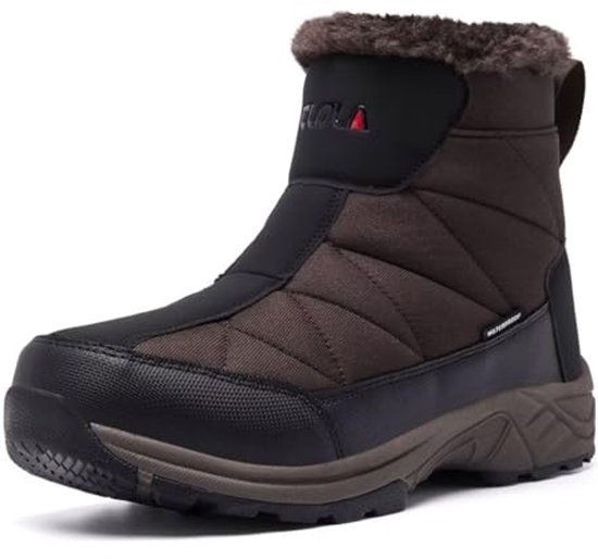 Kricely Waterdichte winterlaarzen voor dames en heren, warm gevoerde sneeuwlaarzen, antislip, winterschoenen, zwart, 46 EU Kricely Waterdichte winterlaarzen voor dames en heren, warm gevoerde sneeuwlaarzen, antislip, winterschoenen, zwart, 46 EU