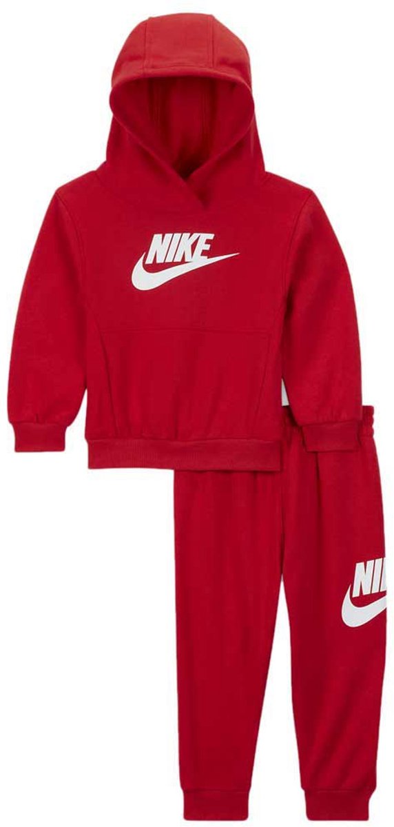 Nike Kids 66l135 Fleece Set Met Lange Mouwen 12 Months Jongen Rood