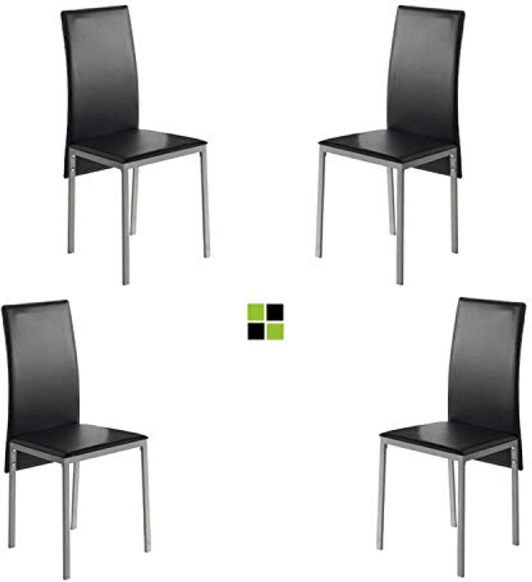 Set van Tafel en 4 Stoelen voor Woonkamer en Keuken - Elegant en Modern Design
