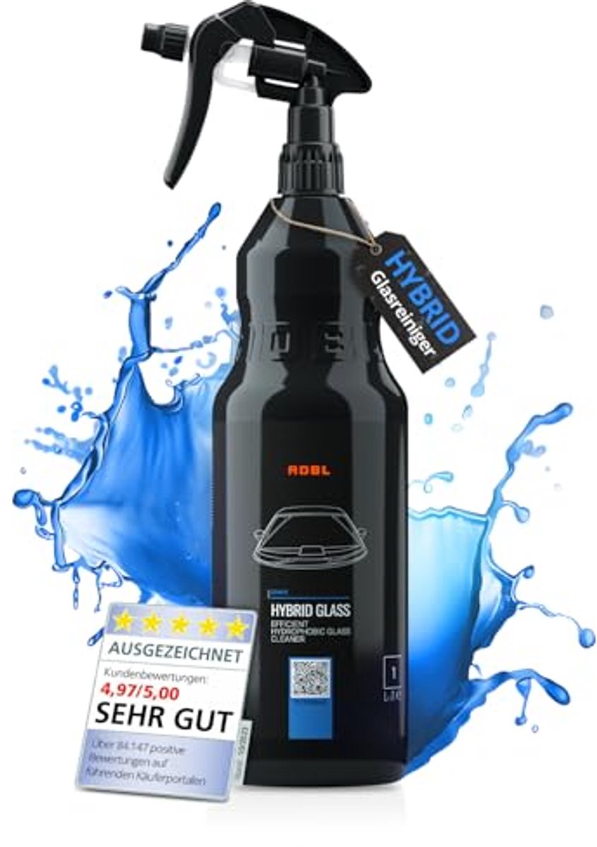 Hydrofobe Glasreiniger 1 Liter – Kristalheldere en Antistatische Bescherming voor Glasoppervlakken