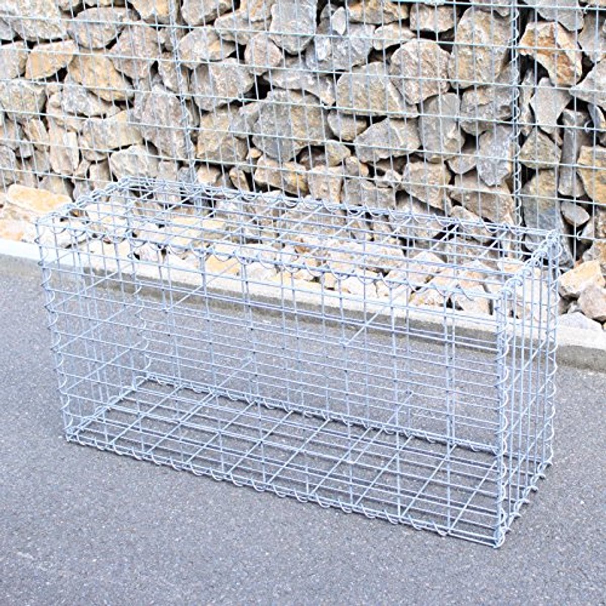 Steenschanskorf 100 x 50 x 30 cm - Draadkorf voor Tuindecoratie en Geluidwering