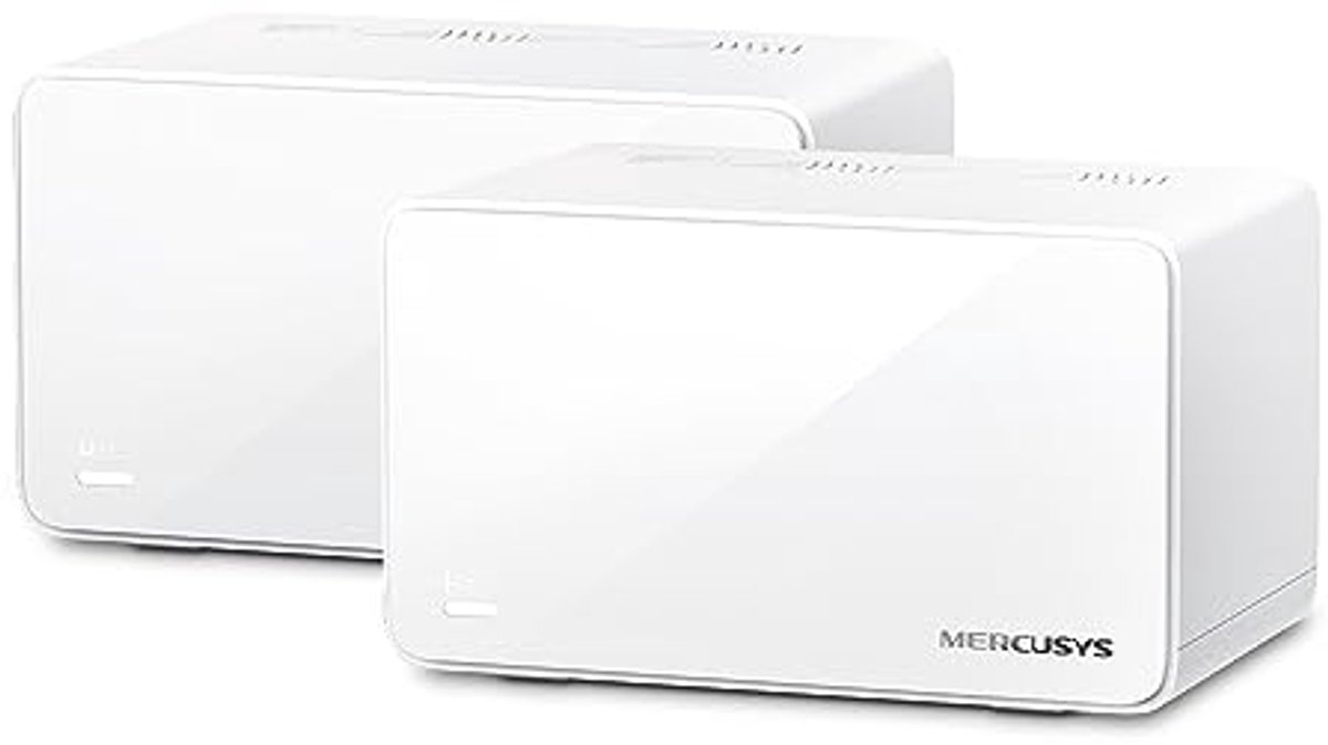 WiFi 6 Mesh Router (2-pack) AX6000Mbps met 2,5 Gigabit Poort, Kinderbeveiliging en Repeater, tot 150 Aansluitingen en Dekking tot 550 ㎡