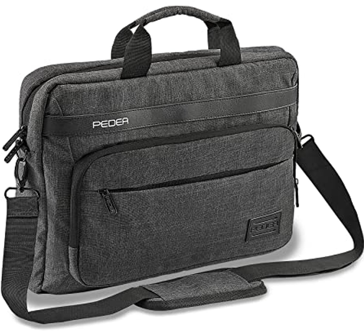 Stylische grijze laptoptas met tabletvak voor 17,3 inch notebooks