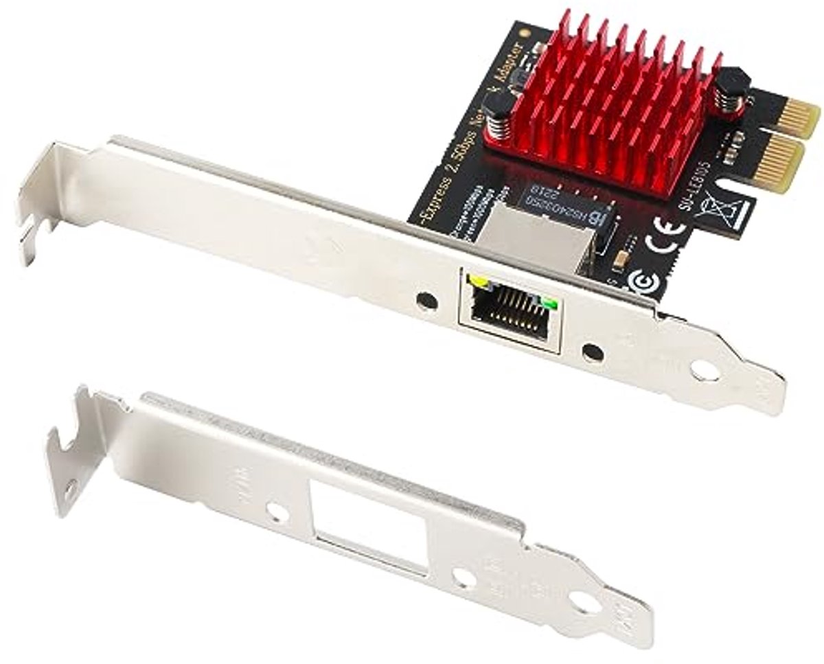 Image of 2,5 Gigabit PCIe Netwerkkaart voor Desktopcomputer - Hoge Snelheid RJ45 LAN Adapter, Compatibel met Windows, Linux en Mac OS