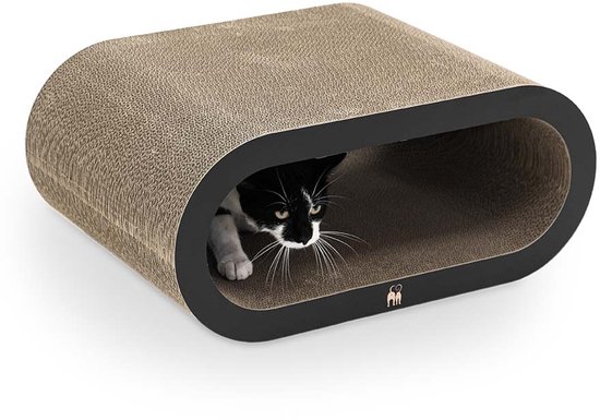 Petrebels Krabkarton voor Katten - Daisy 59 - Zwart - Stevig Karton
