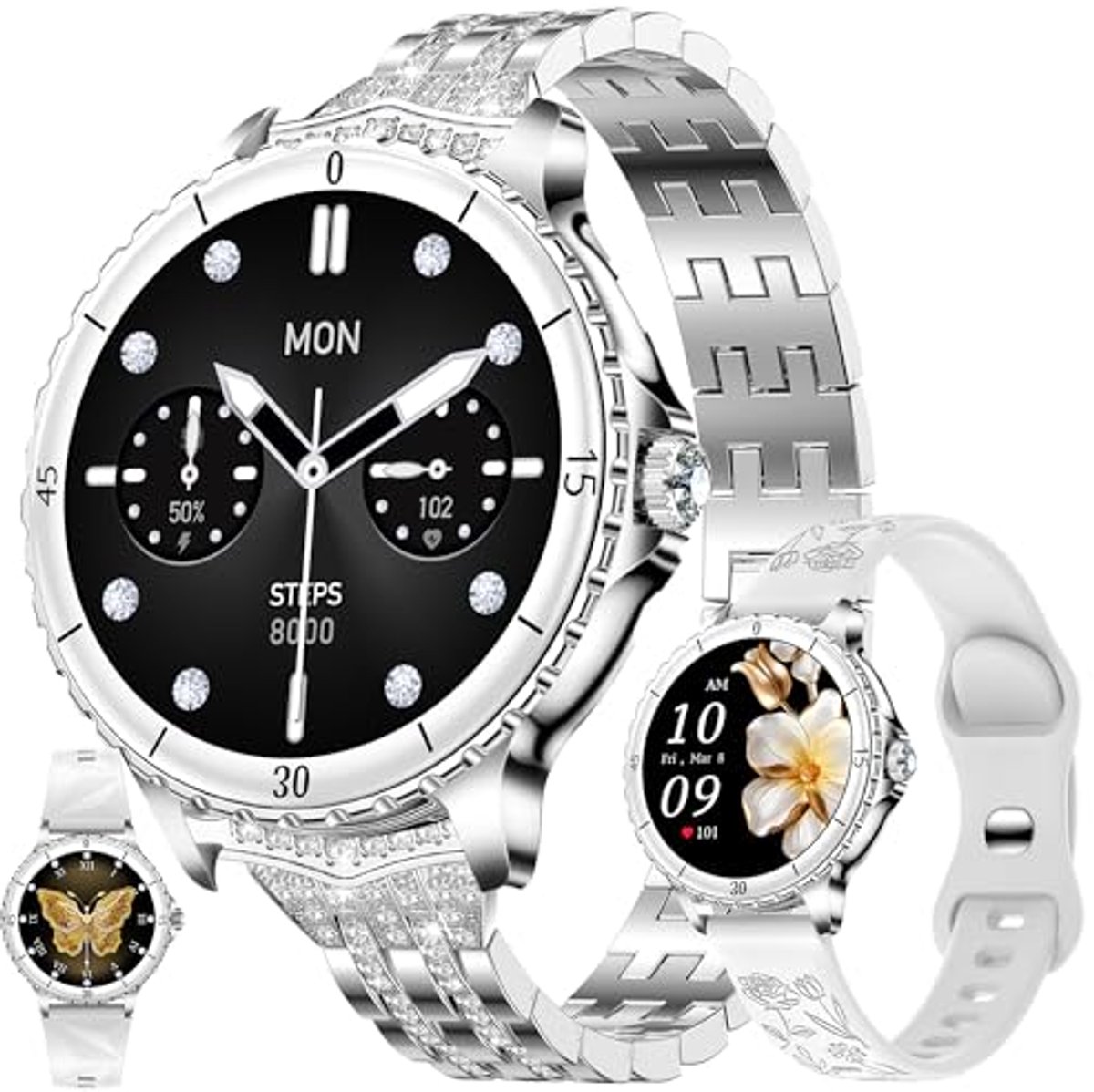 Fitness Smartwatch met Bluetooth Bellen en AMOLED Display voor Android en iOS