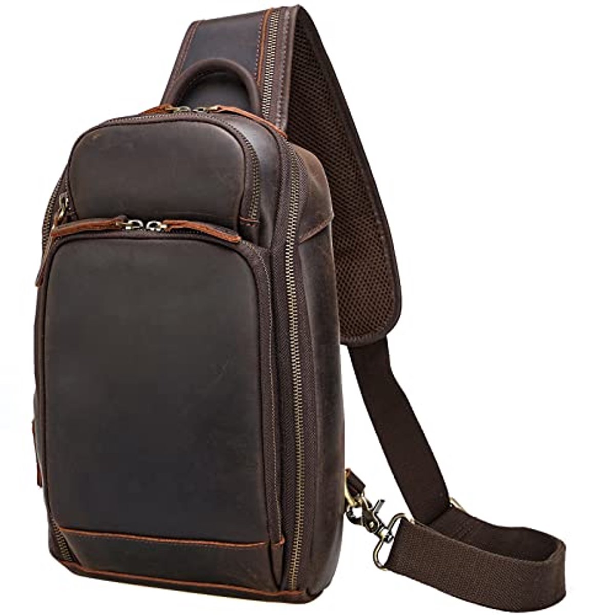 Leren Schoudertas voor 9.7 Inch iPad - Compacte Crossbody Tas voor Reizen