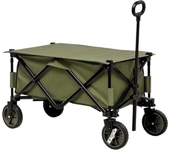 Opvouwbare Handkar, Handkar Met Remmen, Kan Tot 240 L En 120 Kg Belastbar W0uett0103 Rot1
