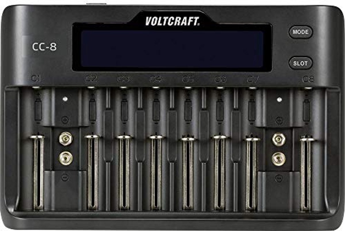 Oplaadbare Batterijlader voor NiMH, Li-ion, LiFePO4 - 10 Sleuven voor Diverse Accu's