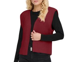 Only Gilet Onlloui Vest Ex Knt 15307880 Cabernet Dames Maat - L