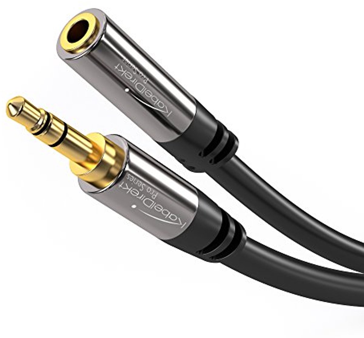 10 meter koptelefoon verlengkabel 3,5 mm jack - ideale aux audio kabel met metalen behuizing