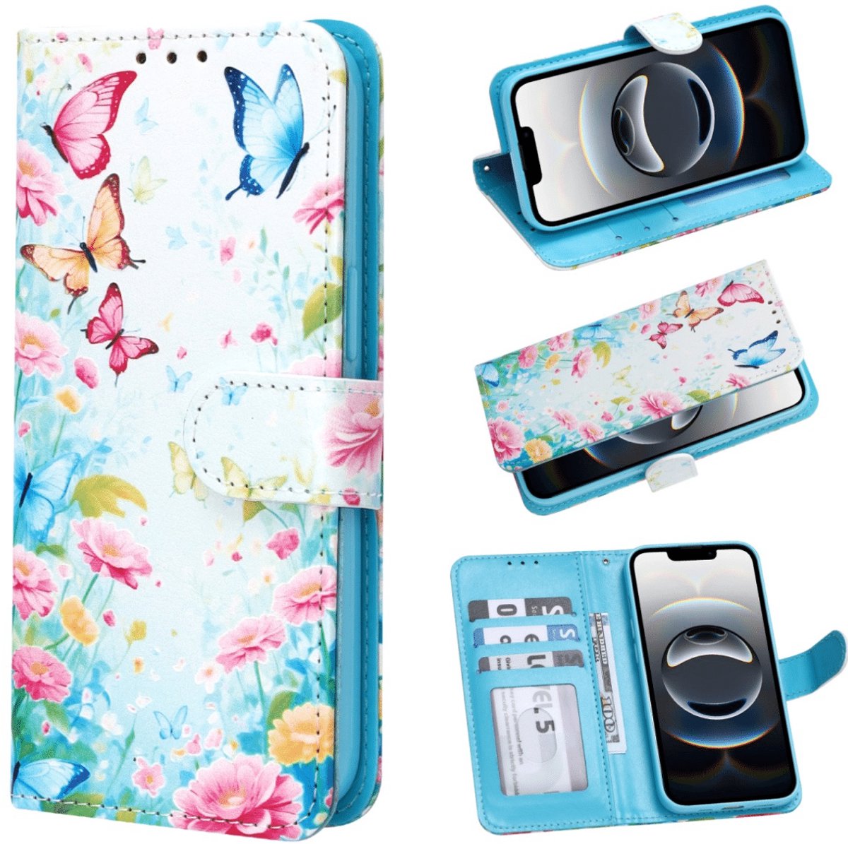 Casemania - Bookcase - iPhone 17 Pro - Multi Vlinder