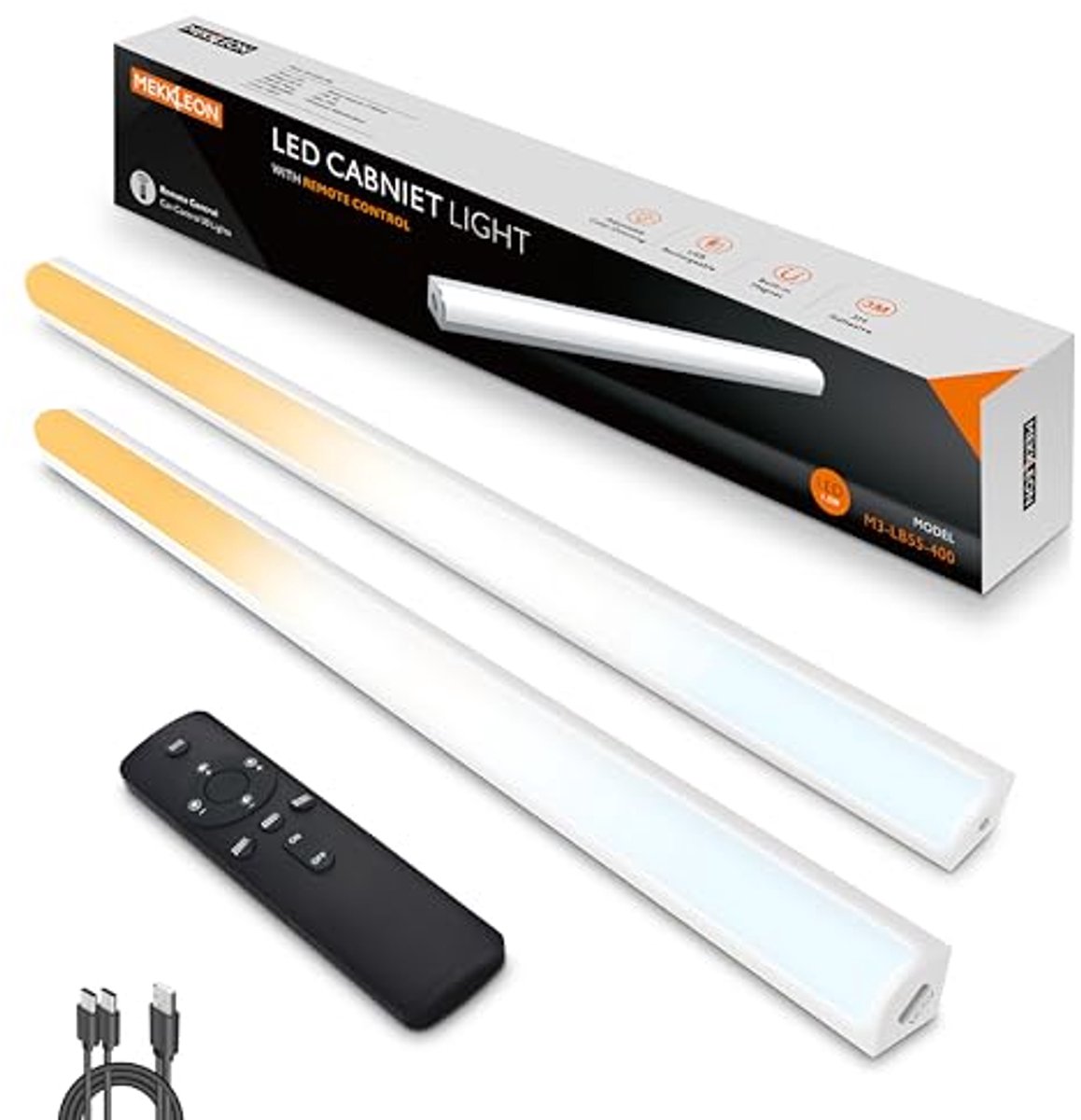 Magnetische Dimbare Onderkastverlichting met Afstandsbediening - Draadloze USB Oplaadbare 