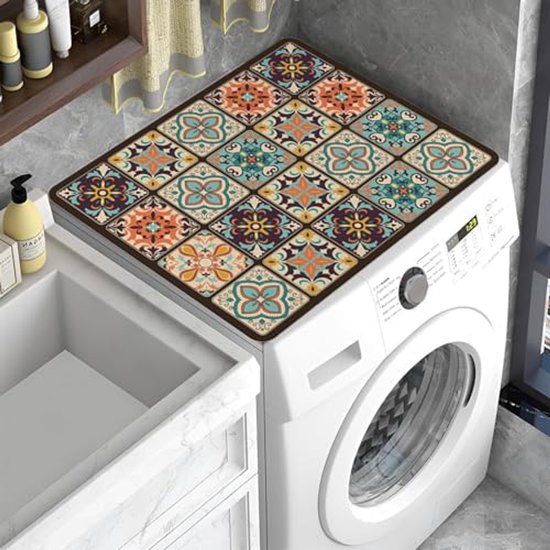 Bestlivings Wasmachinehoes, 60 x 60 cm, met elastiek, wasmachine-beschermhoes, verkrijgbaar in