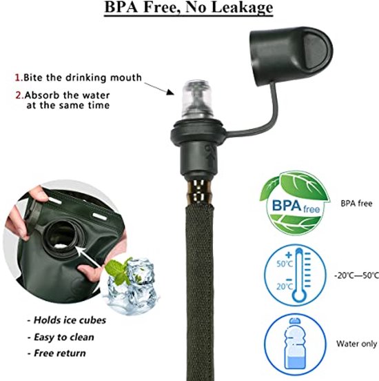 G4Free Military Hydration Pack Backpacks with 2.5L Upgraded Bladder for