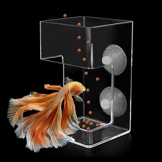 2-Stuks Aquarium Feeder - Drijvende Ring met Anti-Drift Feeder - Aquarium Feeder met Zuignap - Vierkante Feeder - Geschikt voor het Voeren van Schildpadden en Garnalen, Aquariumvoer - Transparant van Merkloos — afbeelding 5