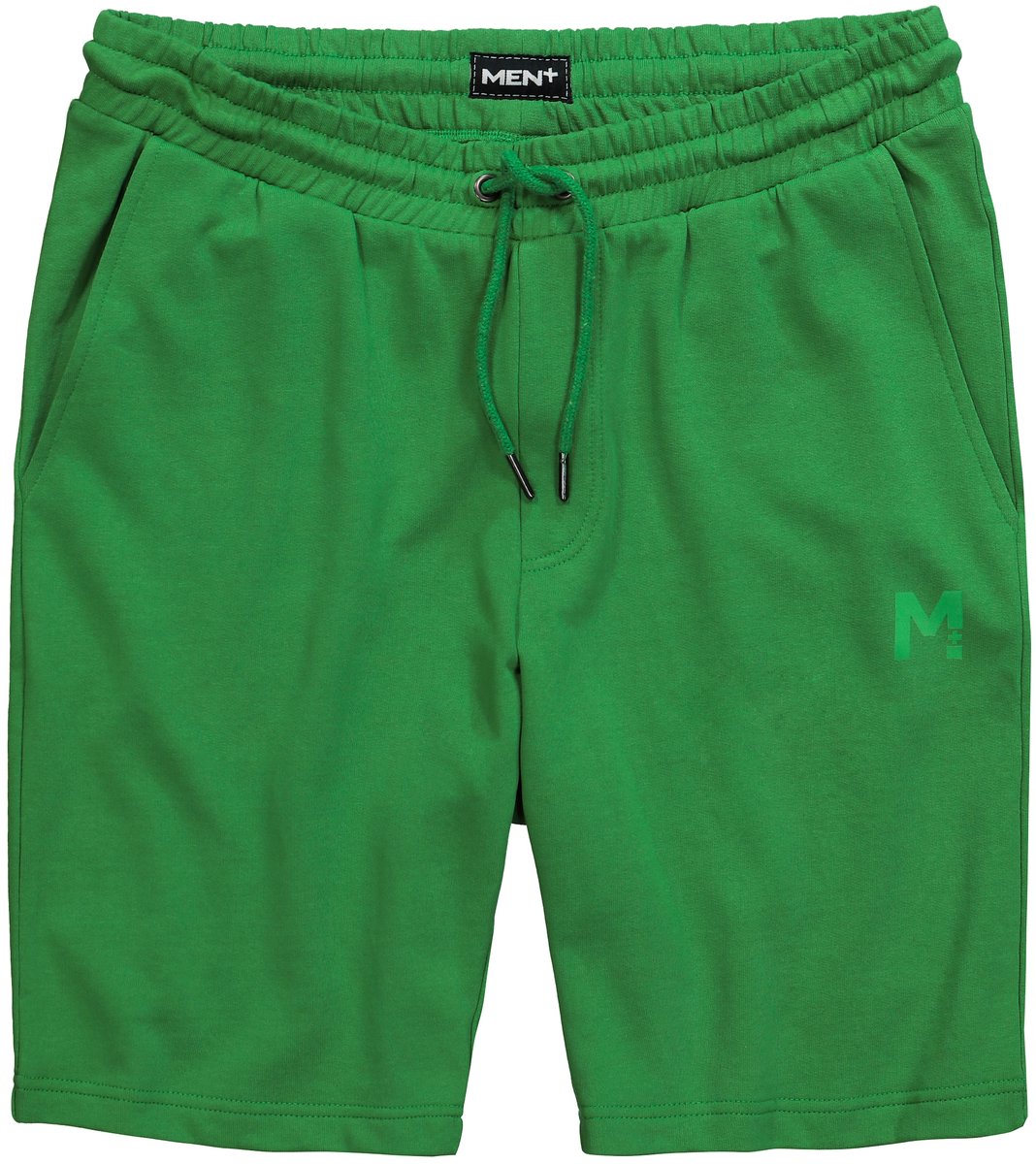 Men Plus - Heren - Sweatbermuda basic elastische tailleband - Lichtgroen - Maat L