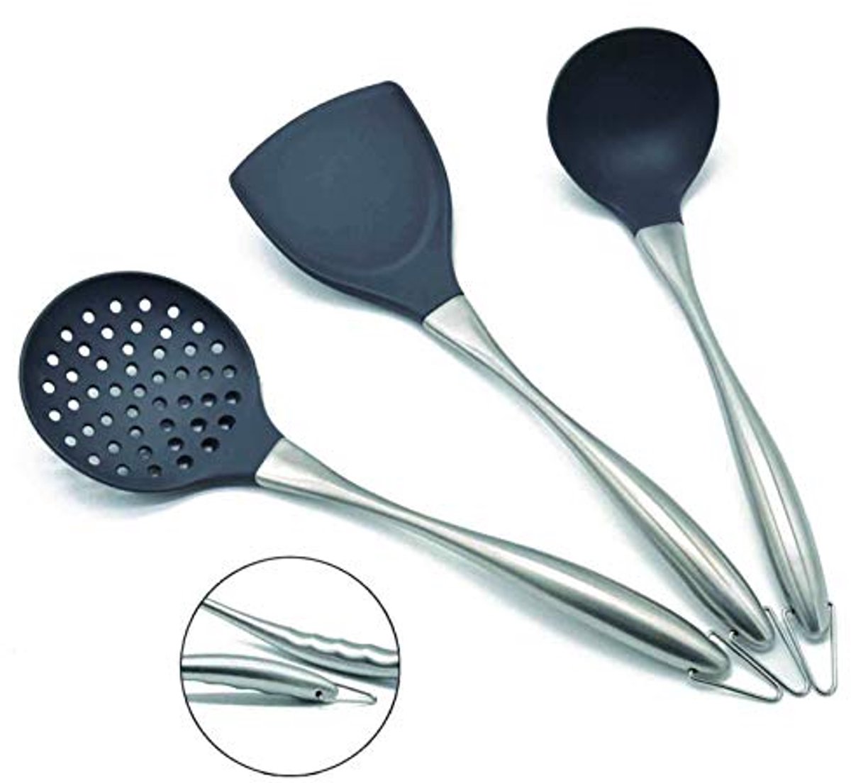 Siliconen Wok Spatel Set - 3-delige Keukengerei Set voor Perfect Koken