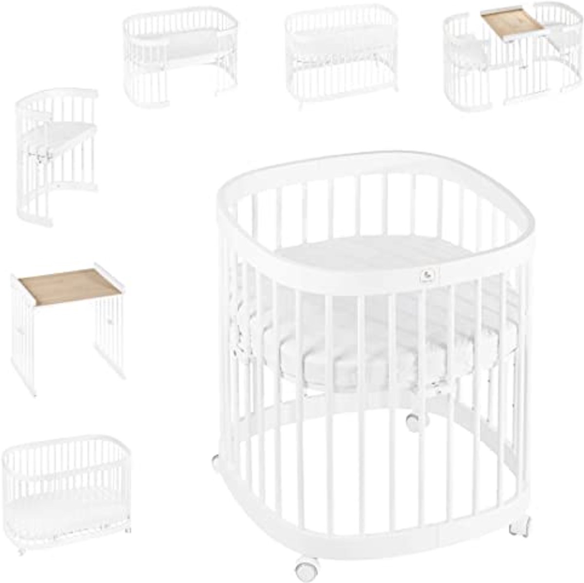 Image of 7-in-1 Babybed: Multifunctioneel Kinderbed Met Ademend Matras