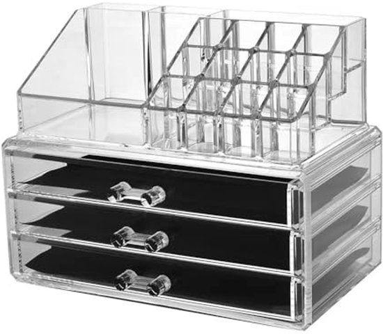 CLUHERTVY 15 stuks lade-organizer met 4 maten, doorzichtige