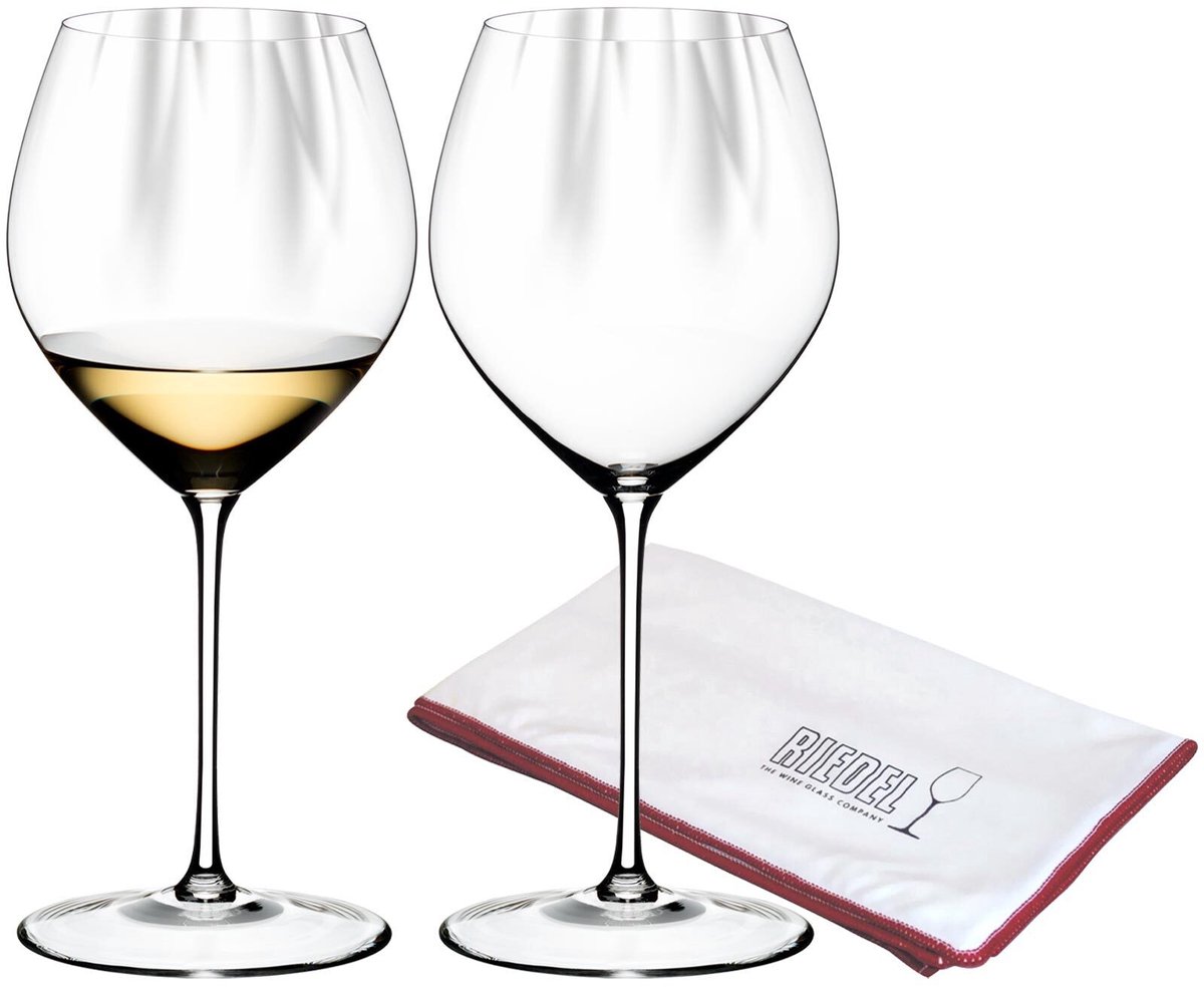 Chardonnay Gläser inklusive Poliertuch Performance 727 ml Set van 2