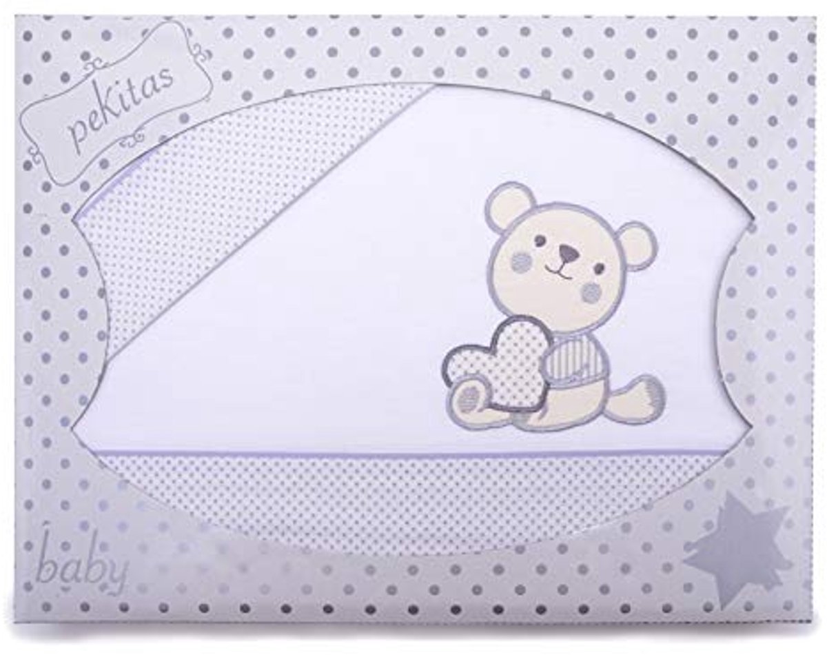Image of 3-delige Beddengoedset voor Kinderbed 60 x 120 cm - 100% Katoen, Wit