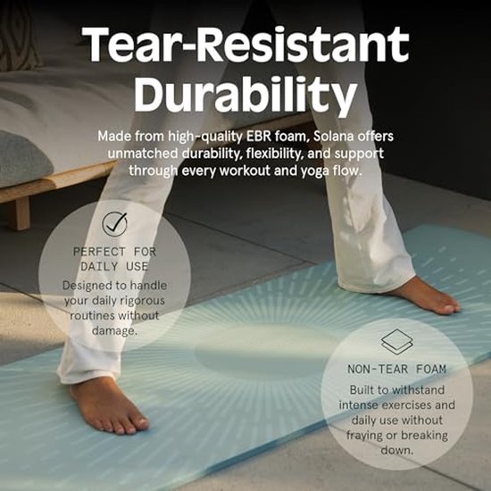 Dikke Antislip Yogamat met Nylonriem voor Yoga en Training — afbeelding 4
