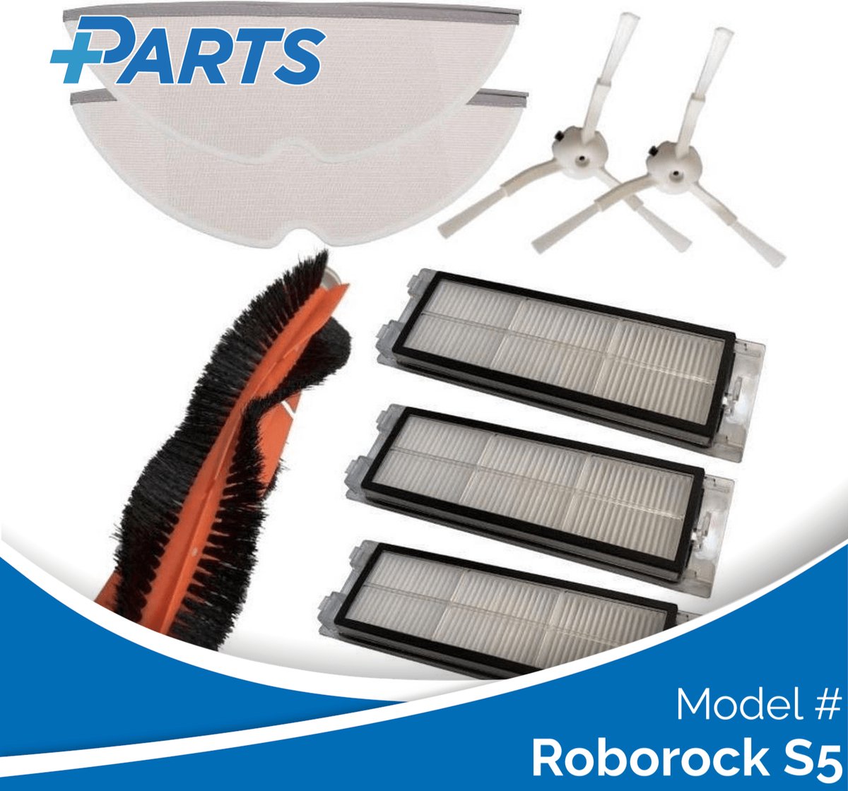 Roborock S5 Onderhoudsset (Plus.Parts® alternatief voor 8.02.0068)