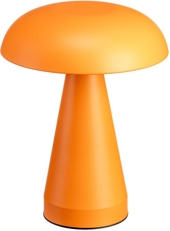 Luxus Europe - Draadloze Tafellamp Touch - Sofia - Oranje - 21cm - Tafellamp Slaapkamer - Decoratieve tafellamp - Oplaadbaar - Dimbaar