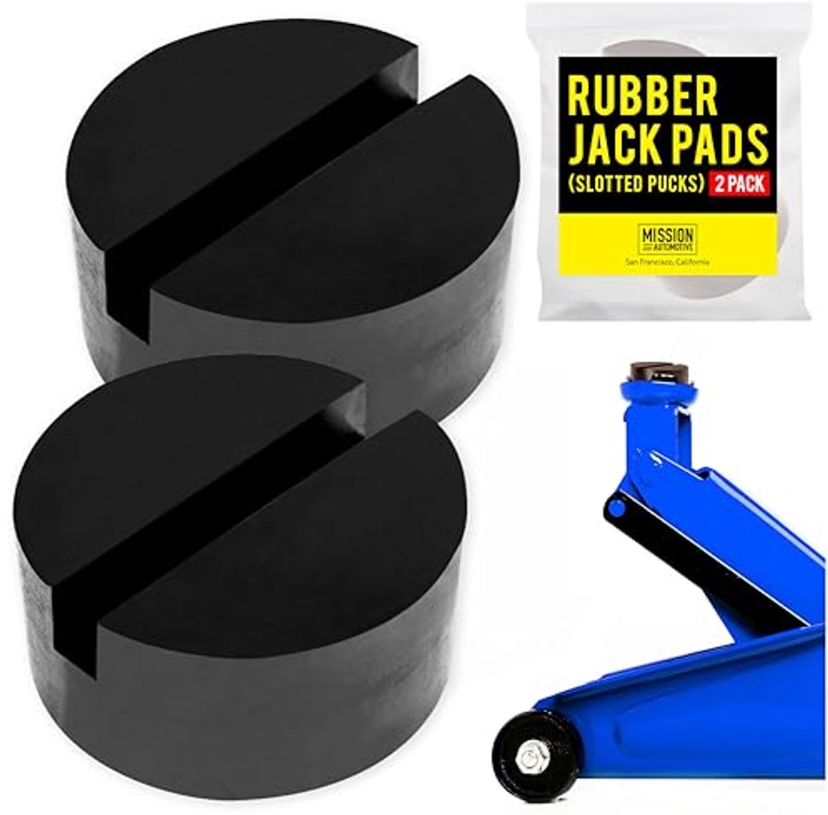 Rubberen Krikpads 2-pack - Universeel, Standaard Adapter - Framerailbeschermer voor Veilig Gebruik