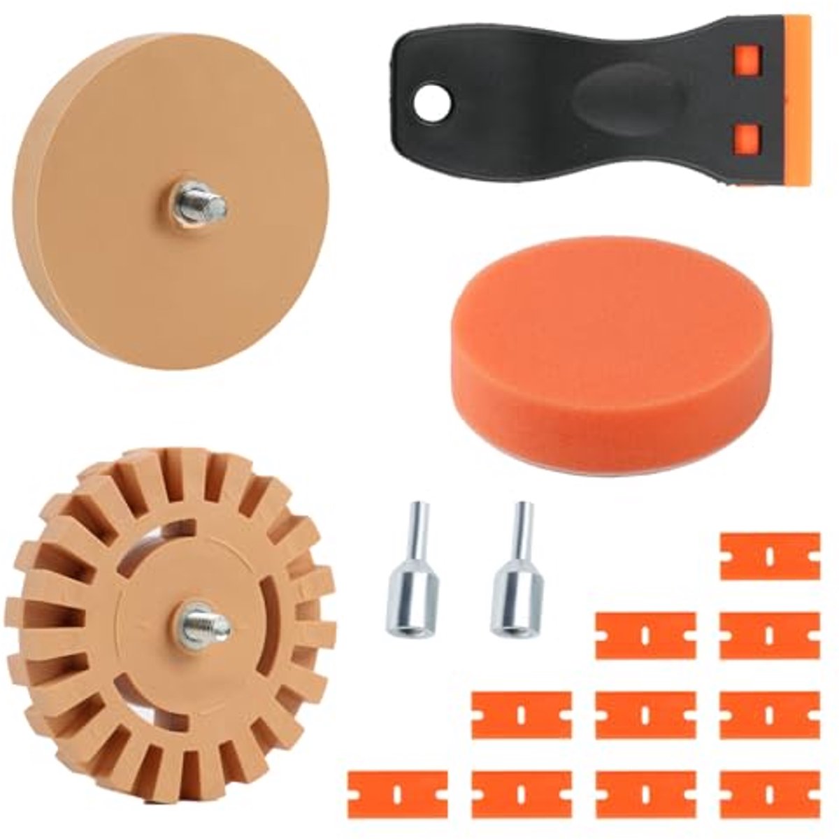 Gum Rubber Sticker Verwijderaar Set – 14 Stuks Veerkrachtige Tools voor Eenvoudige Stickerverwijdering