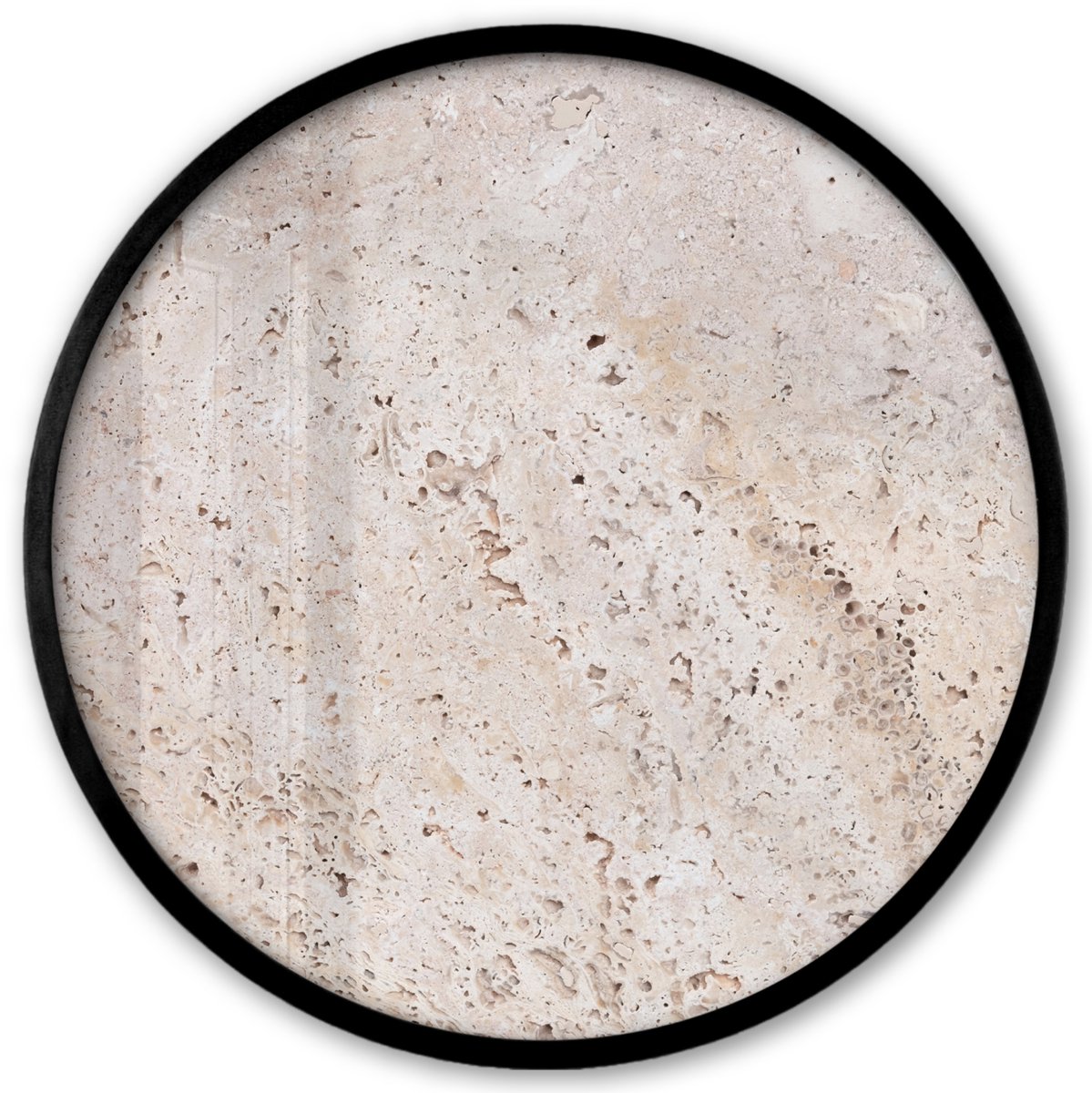 FrameYourWall Poster in lijst Rond - Fotolijst 40x40 cm - Posters - Textuur - Beige - Patroon - Kunst - Ronde posterlijst zwart - Decoratie - Wanddecoratie woonkamer - Muurdecoratie slaapkamer Multicolor