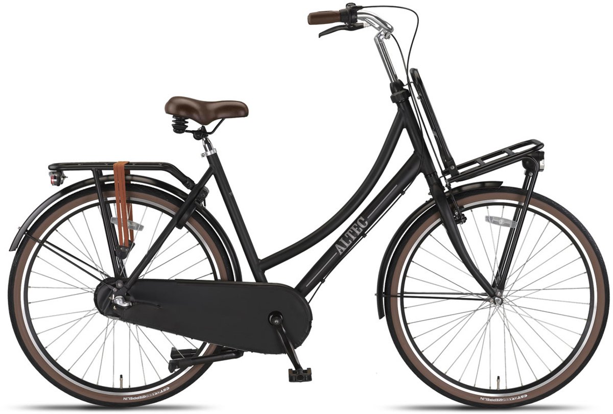 Altec Transportfiets dames Vintage 28 Inch 50 cm Dames 3V Terugtraprem Matzwart