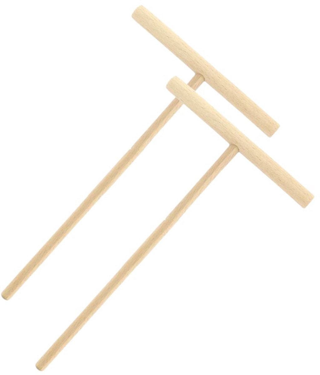 Set van 2 Pannenkoekrakers 20 cm Fackelmann Wood Edition