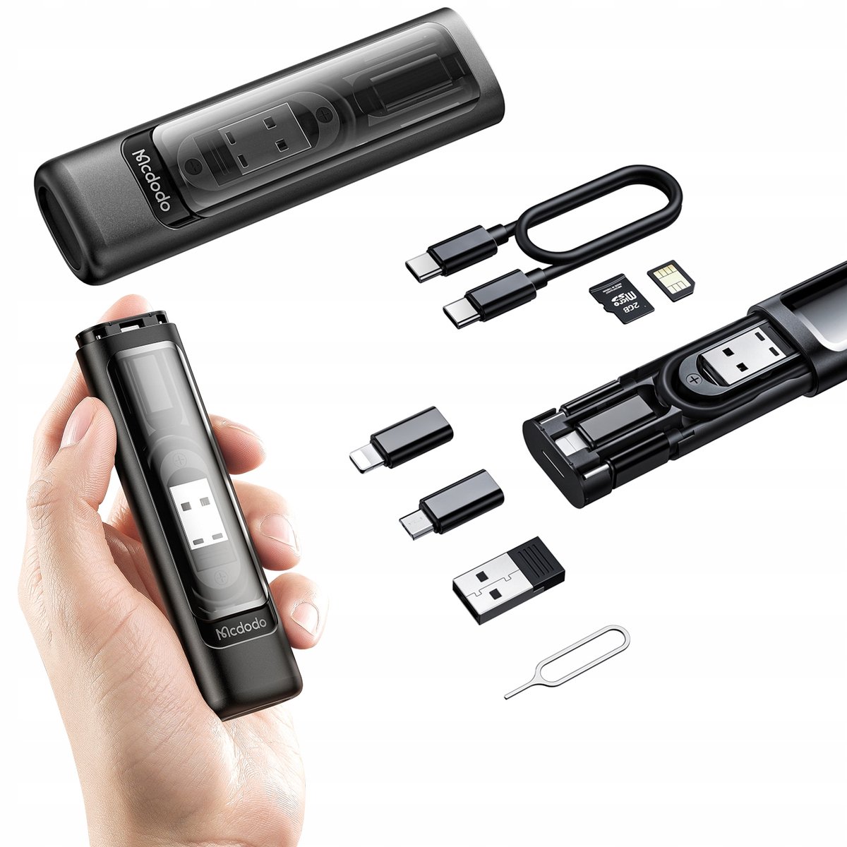 Mcdodo Reisset Adapters En Kabels Voor Telefoon En Computer Met 9In1 Etui Wf-1720