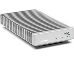 OWC Express 1M2 – Externe Draagbare NVMe M.2 SSD – USB4 (80Gb/s) – 2TB – Warmteafvoer – Zilver