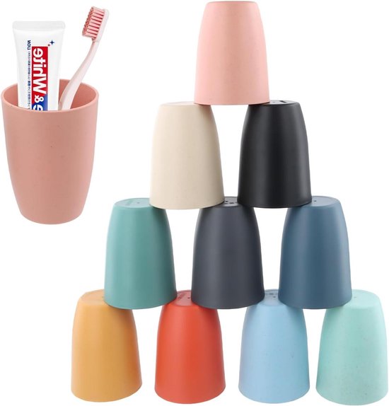MINGZE Waterglas, Gekleurde Onbreekbaar Stapelbare Herbruikbare Transparant Plastic Drinkbeker Sapglas Drinkglas Wijnglas Voor Bier Cocktail Voor Thuis Restaurants Picknick Feesten (6 Stuks 300ml