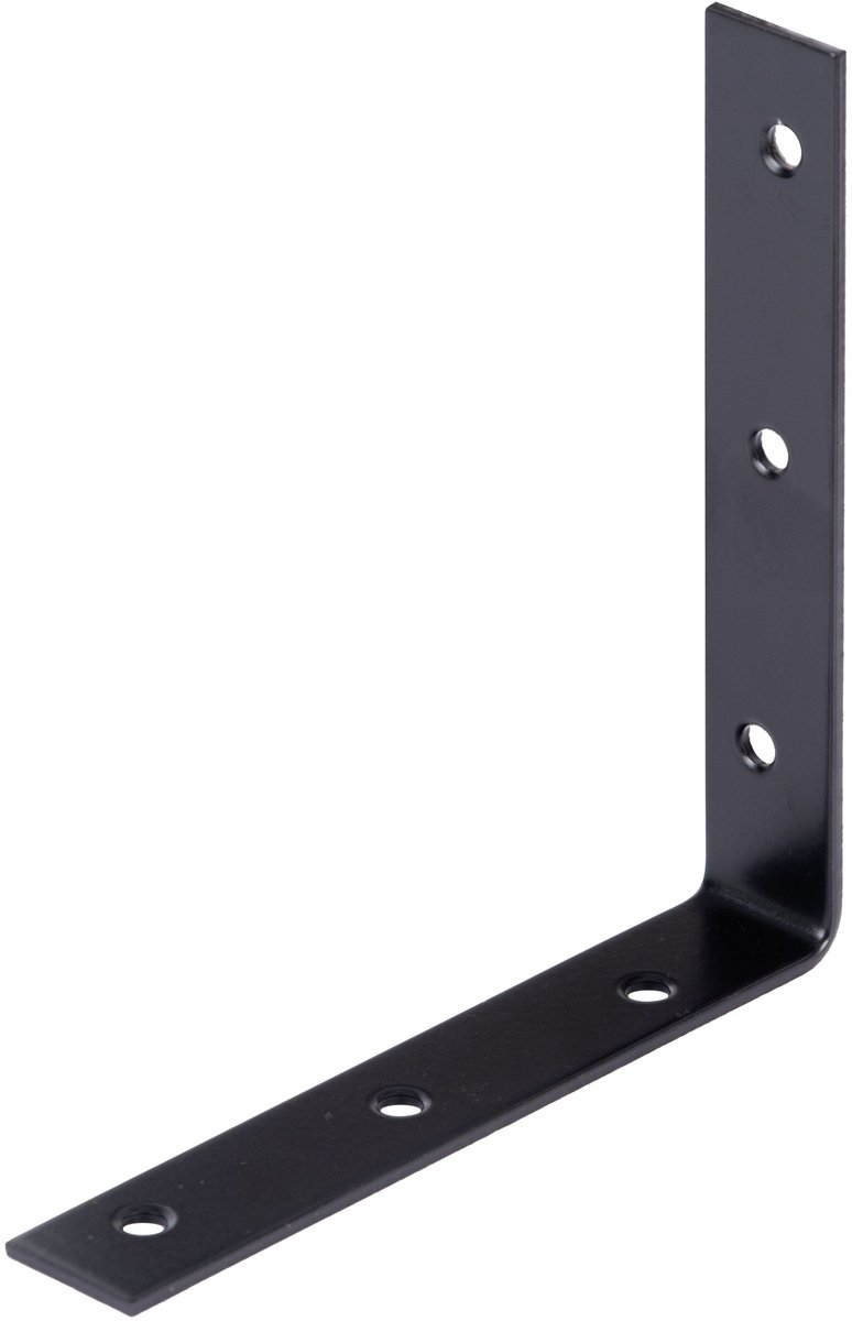 Alberts 824938 Stoelbeugel - verzinkt - zwart geanodiseerd - kunststof gecoat - 125 x 125 x 22 mm | Set van 40