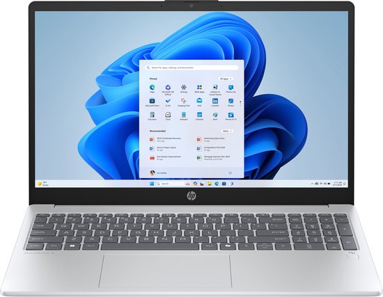 "HP OmniBook 3 NGAI OmniBook 3 Next Gen AI 15-fn0652ng Copilot+ PC AMD Ryzen AI 5 330 Laptop 39,6 cm (15.6"") Full HD 16 GB DDR5-SDRAM 512 GB SSD Wi-Fi 6 (802.11ax) Windows 11 Home Zilver" - HP - Hoofdafbeelding