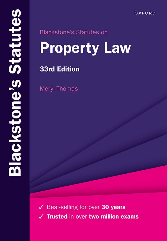 Blackstone's Statute Series- Blackstone's Statutes on Proper ... - cover