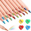 Crayons arc-en-ciel - 16 pièces - Crayons de couleur 7 en 1 - Comprend 4 taille-crayons - Pour enfants et adultes - Dessin, croquis et coloriage