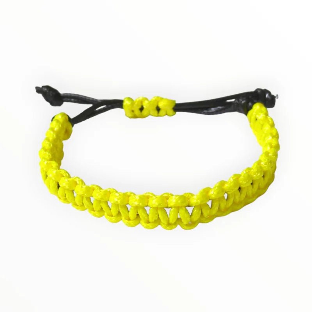 Aramat Jewels - verstelbare nylon armband -Fel geel- Sieraden dames