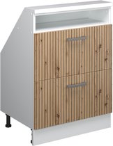 Vicco Rion Kast voor schuine wand – met 2 laden Artisanaal eiken/wit