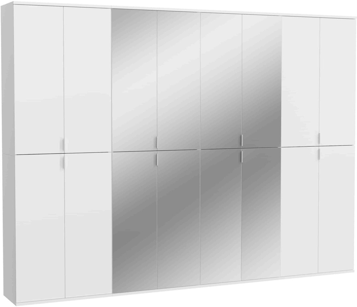 Projectxcombinatie witte hoogglans spiegel - 34x244x193cm